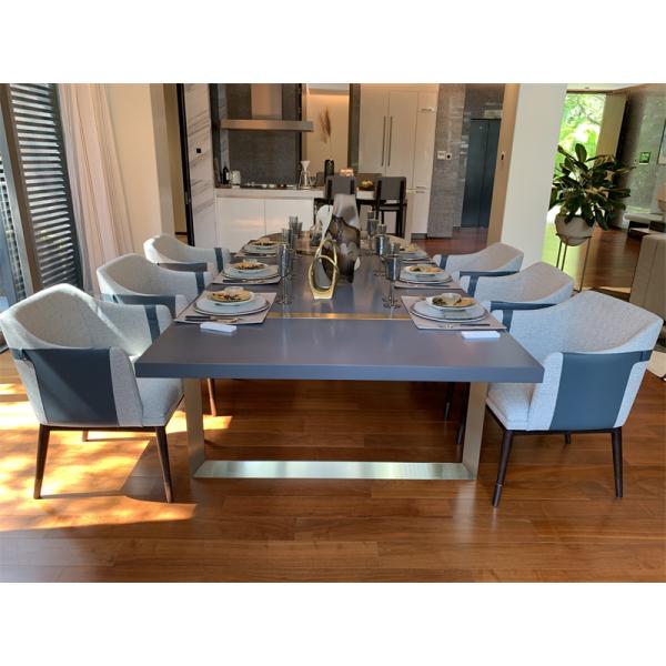 Мебели стиля Италии обеденного стола прямоугольника дизайн современной искусственной мраморной роскошный