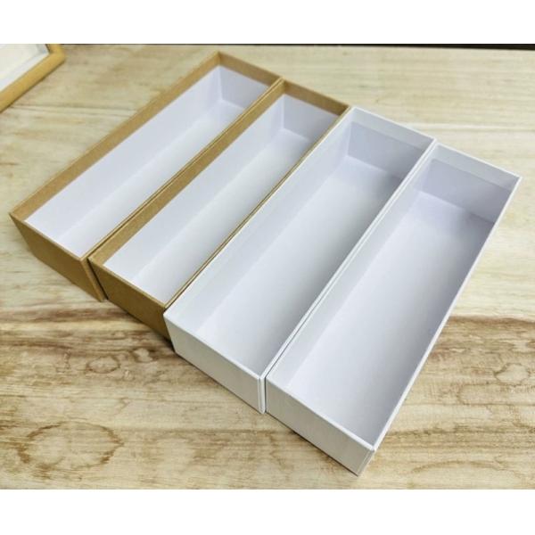 Luxury White Brown Kraft Gift Box Rectangle Rigid Box For Coffee Cups Or Umbrellas