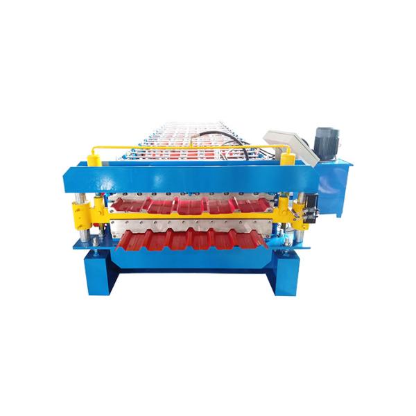 Fibra esmaltada 20m/Min Sheet Roll Forming Machine del hierro del panel del tejado de teja