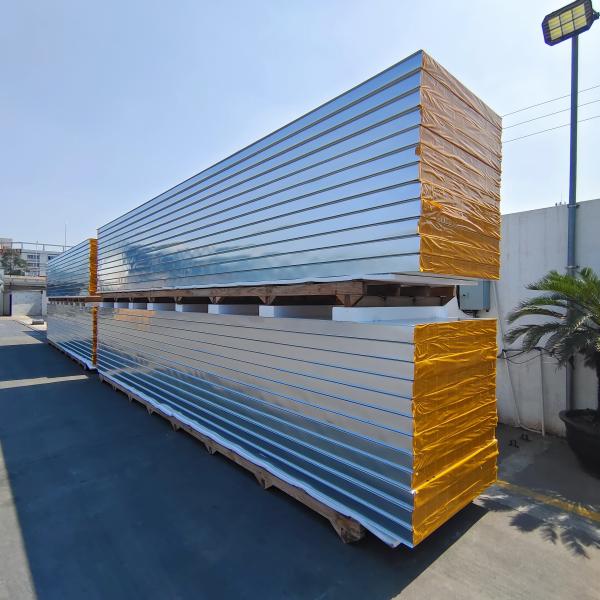 Fireproof 120min GMP Mgo Panel Rock Wool / EPS Clean Room Sandwich Wall Panel