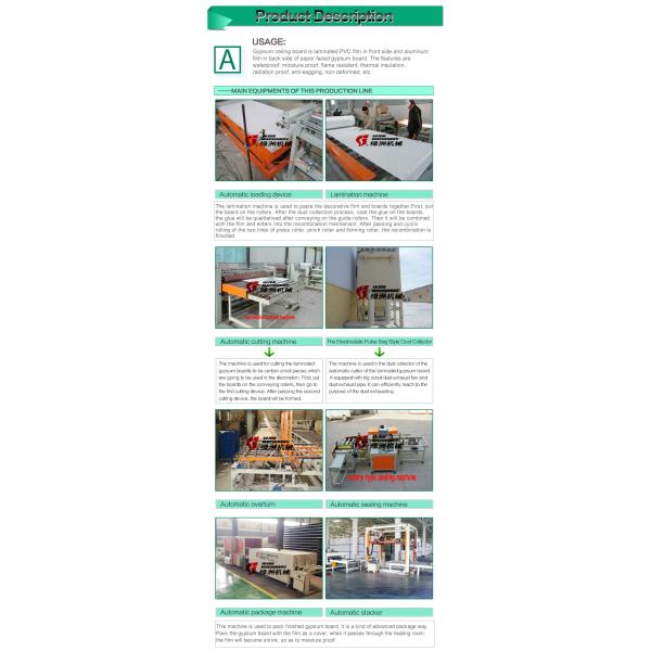 Fully automatic PVC Film Plasterbaord Double Side Laminating Machine