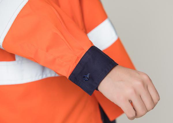 Double Stitching Safety Work Clothes High Visable Orange Jacket Bib Pants Suit