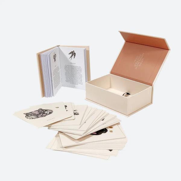 Pattern Rigid Cardboard Box Recycling Custom Logo Tarot Card Magnet Book Box