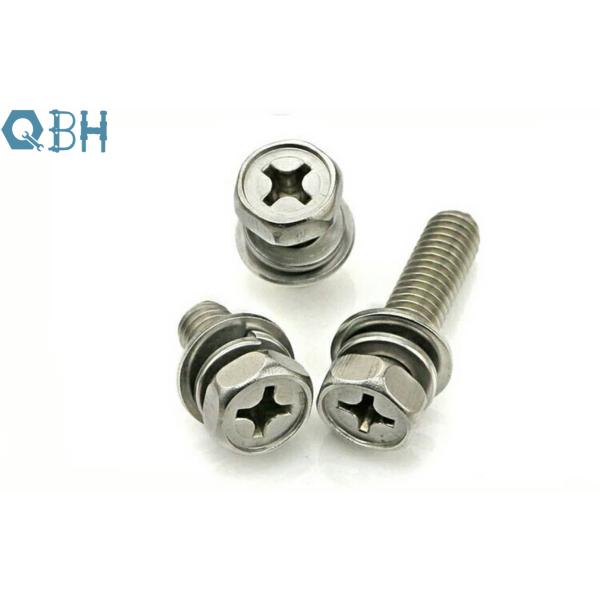 304 de acero inoxidables tornillo principal ahuecado 316 cruces de la combinación del hexágono del perno