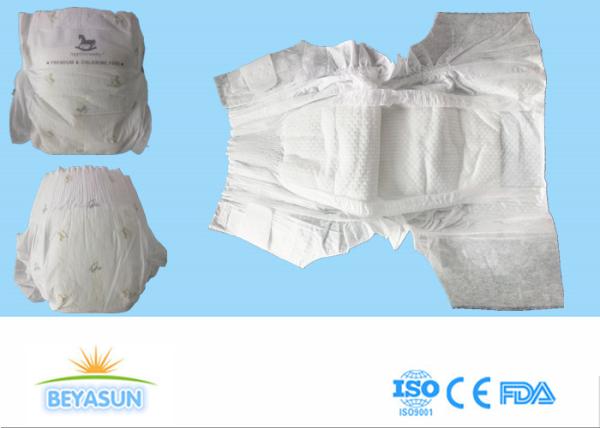 Embroidered Disposable Baby Diapers , Newborn Disposable Nappies Eco Friendly