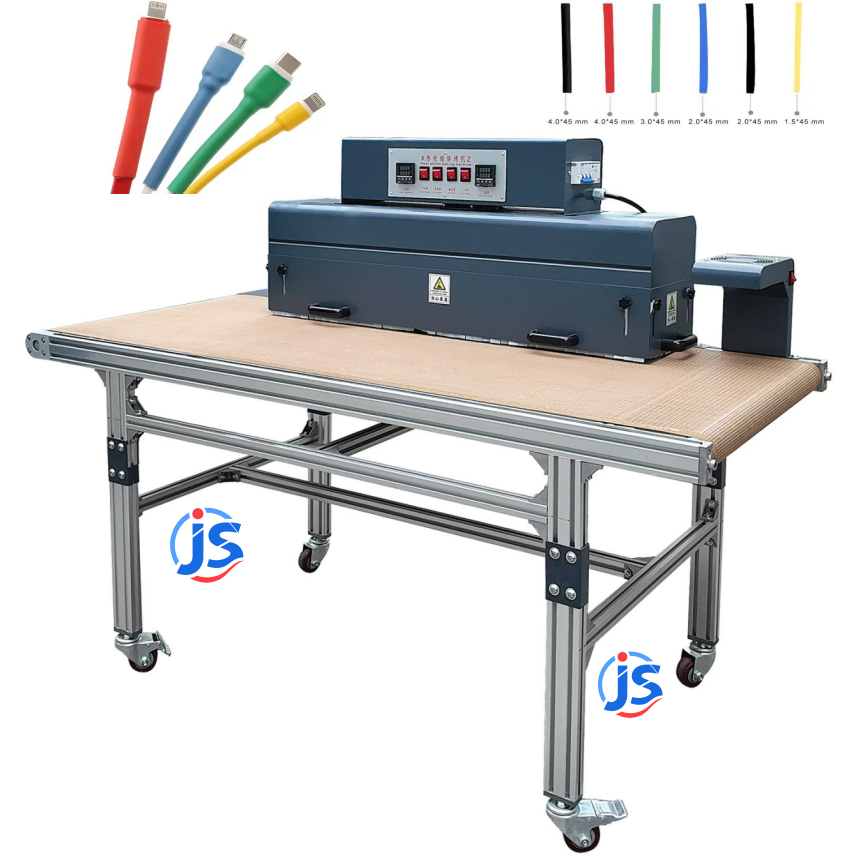 Continuous Cable Heat Shrink Tunnel Machine 60HZ / 50HZ Shrink Tunnel Machine With High Temperature Resistant Teflon Mesh Belt And Dual Side Heating