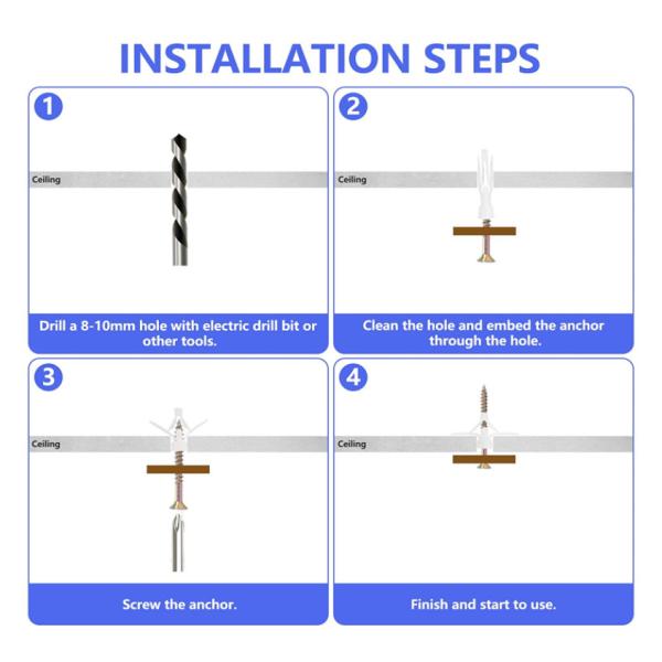 Durable Plastic Toggle Anchor  Cheap Price Plastic Butterfly Anchor Wall Plug