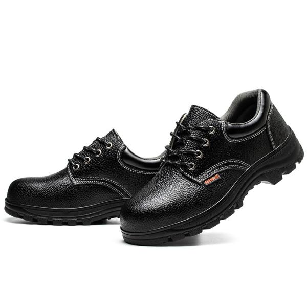 Shengjie Черная средняя верхняя рабочая обувь Стальная ножка Стальная пластина Рельефная кожаная обувь безопасности