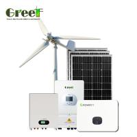 Sistema híbrido de energia solar eólica de 5 kW / 10 kW com controle remoto e ecrã LCD