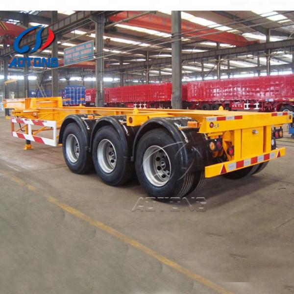 Shipping 20ft 40ft 45ft Container Chassis Semi Trailer Extendable Skeleton Truck Trailers