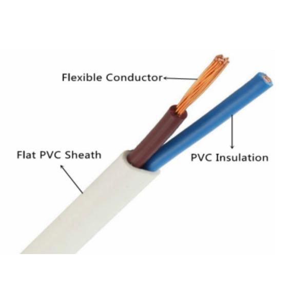 Household electric wire Twin flat flexible PVC insulated and sheathed RVVB cables