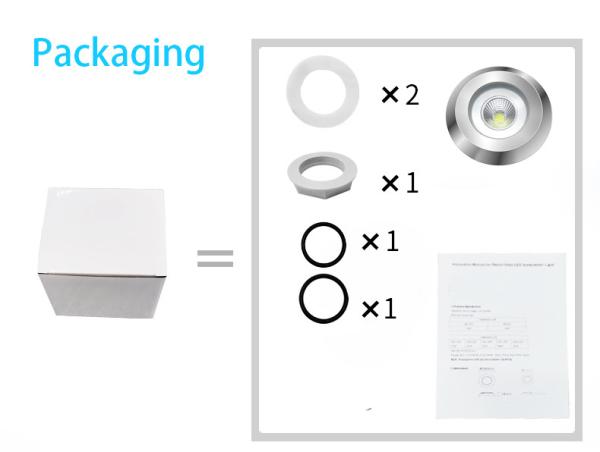 Branco morno branco fresco da polegada 10W da luz 2 da associação da fibra de vidro do diodo emissor de luz da ESPIGA 316LSS