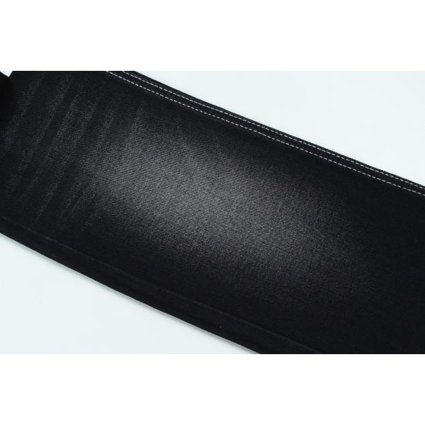 13.5 унций супер темный черный цвет джинсовая ткань жесткая 100% хлопка переработанная нить для рабочего Джин ткань черная черная задняя сторона