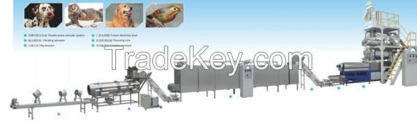 Customized 3000 KG Stainless Steel Pet Food Extruder Manufacturing Plant Processing Line