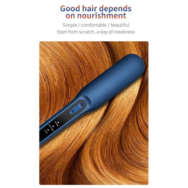 Красный голубой светлый электрический гребень Massager вибрации EMS гребня обработки выпадения волос терапией