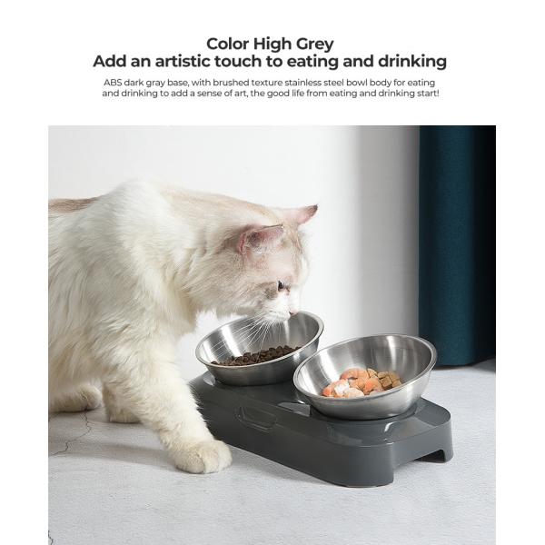 Питательные чаши для домашних животных Двойные чаши из нержавеющей стали для нескольких домашних животных