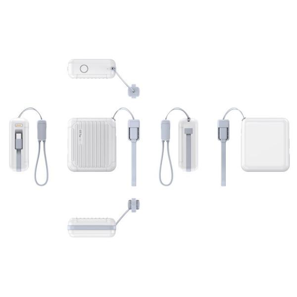 ABS Fast Charge Power Bank 10000mAh Compact Multi Port Power Bank With Data Cable