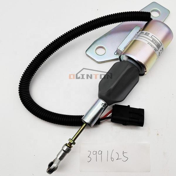 Efficiency Excavator 6BT Diesel Engine Parts Fuel Pump Cut Off Solenoid 3991625 3991624 3991168
