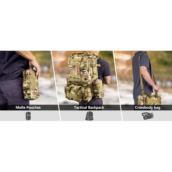 Hiking Waterproof Army Waist Rucksack, ornaments Pack Army Survival Combat Rucksack Backpack