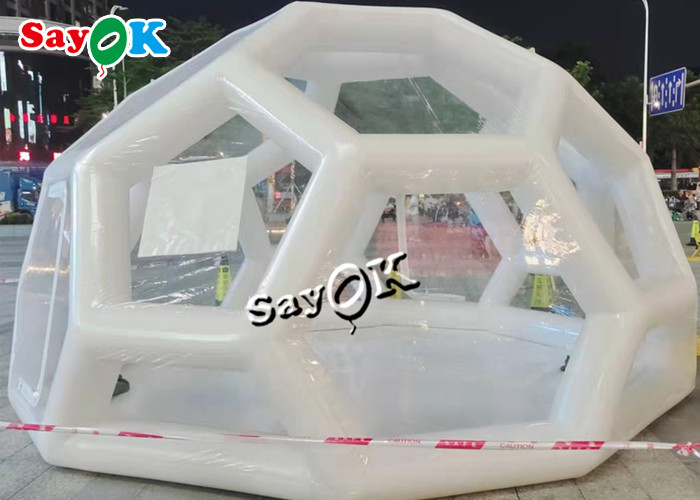 Прозрачная раздувная гостиница шатра 3x3m хлопает вверх раздувной ясный шатер пузыря прозрачный для событий