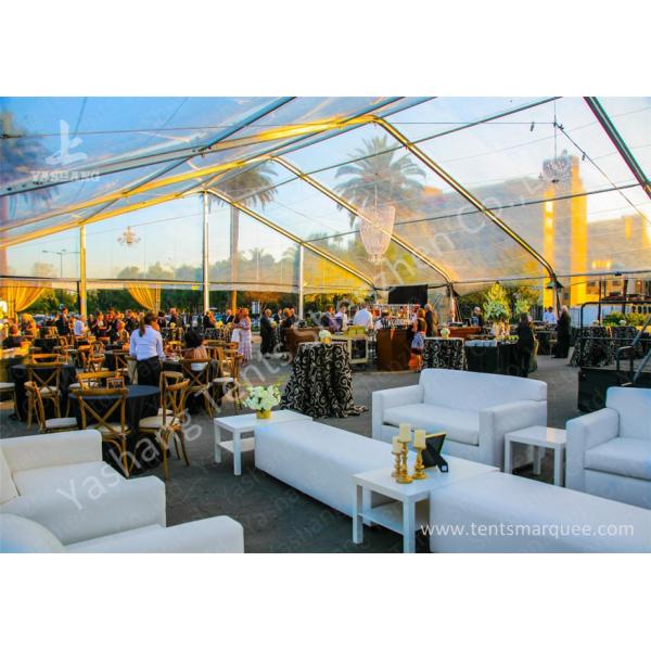 Clear Top Cover Outside Aluminum Luxury Wedding Tents Different Lightings
