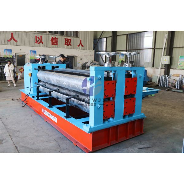 Full Automatic Horizontal Barrel Corrugation Machine PLC Control System And 750mm-1250mm Rolling Width