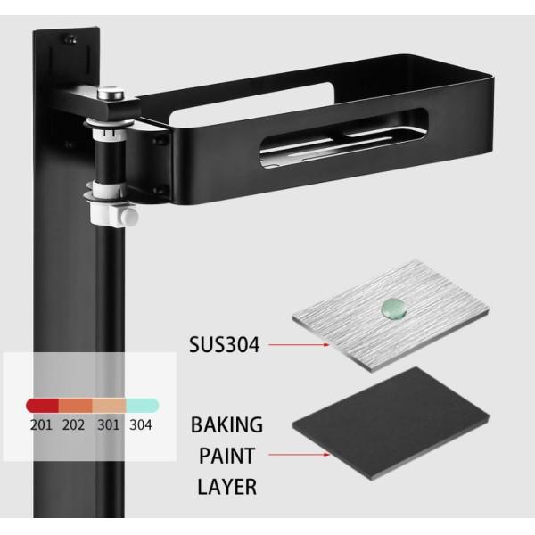 3 Tiered Wall Mounted Kitchen Storage Racks 180 Degree Rotatable For Spice Jars