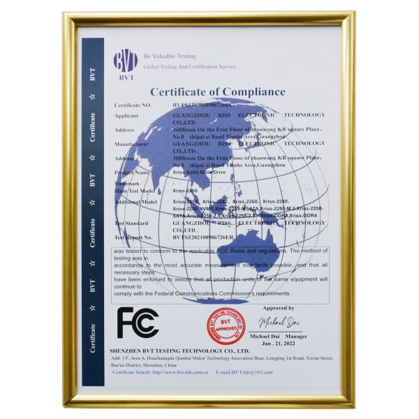 Guangzhou Riss Electronic Technology Company Limited Сертификации