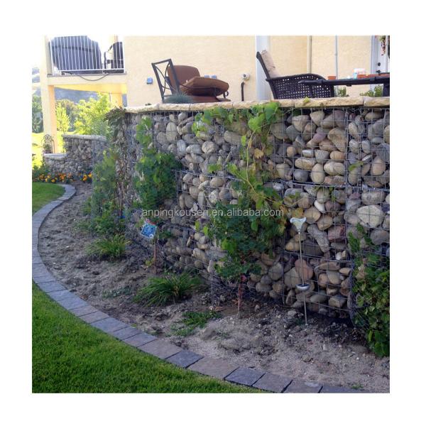 DIYのガビオンプランター 壁建設のためのガリウナスの方角穴ガビオンワイヤーメッシュ