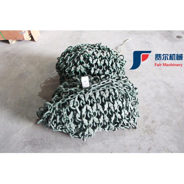 Carbon Steel Alloy Steel Wheel Loader Tire Chains / Snow Tire Chains Sample Accept