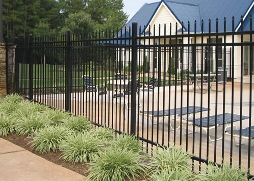 Powder Coated Wrought Iron Fence 6ft High For Residential