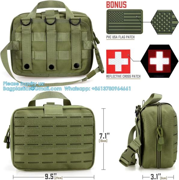 Outdoor Utility Medical Pouch Tactical MOLLE Accessory Pouch Medical Pouch Tactical First Aid Pouch EMT Rip-Away IFAK