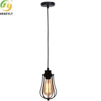 Base E26 do bulbo em volta do estilo industrial retro nórdico da luz do pendente