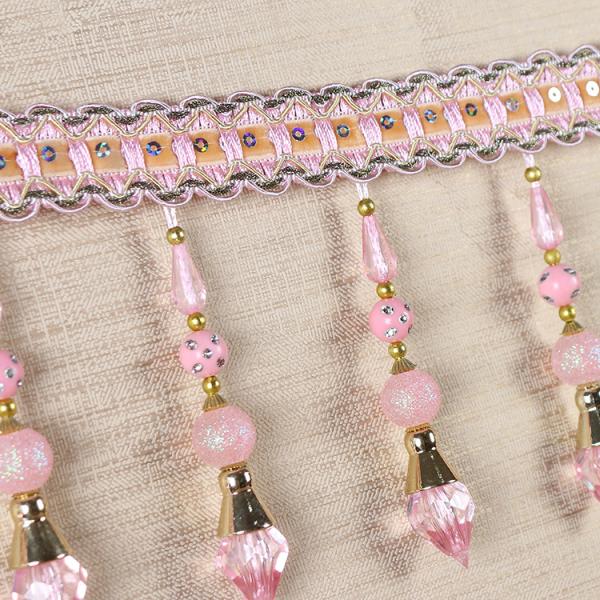 Handmade fashionable chain beads lace tassels fringes for curtain/sofa/pillow decoration