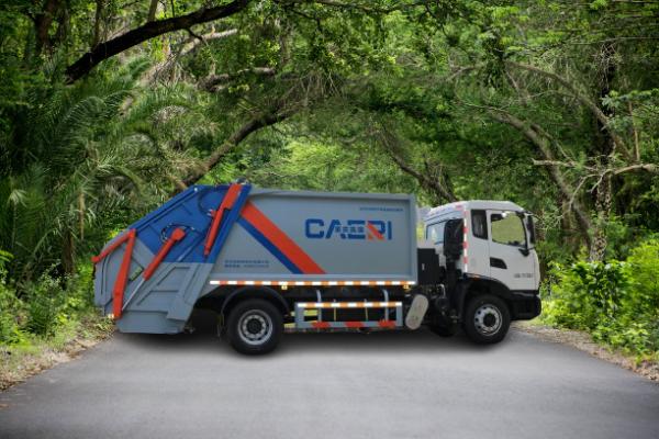 Veículo de transporte especial com 12 m3 de volume efetivo do contentor de lixo