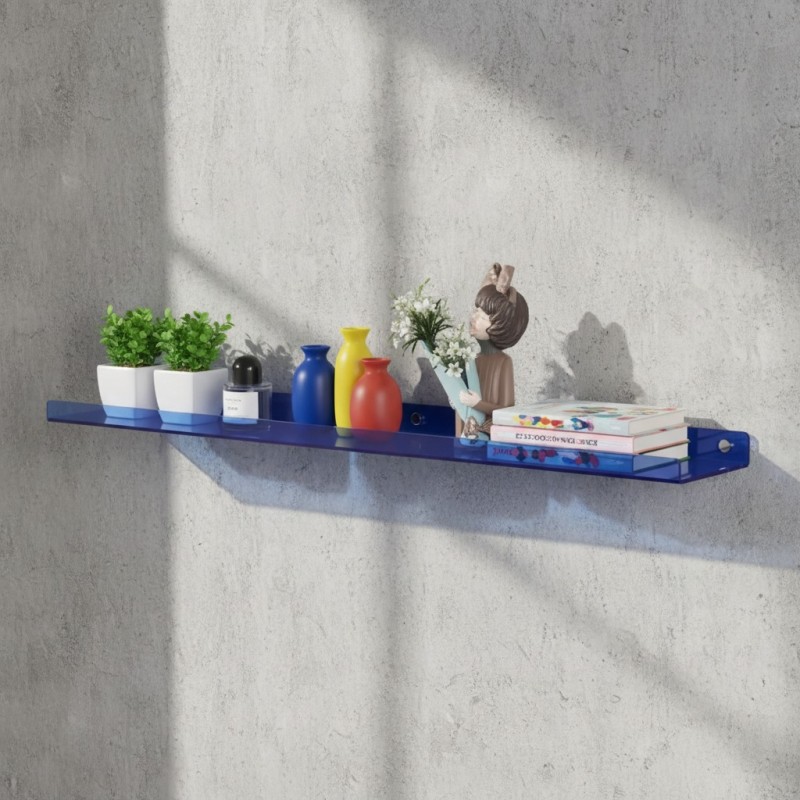 Custom Single-Tier Acrylic Display Rack for Kitchen Bathroom Partition Living Room Storage for Household Use Includes Pot Holder