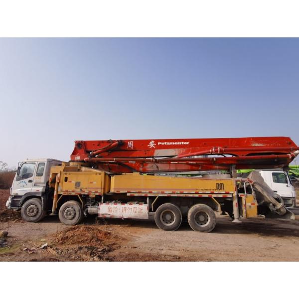Pompe à béton orange semi-sec de type 42m pompe à béton à béton utilisée