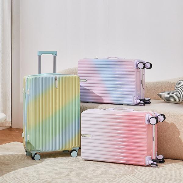 1901Rainbow colored luggage