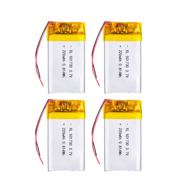 501730 3.7V 220mAh Rechargeable Li-Po Battery for Fitness Tracker and Toys