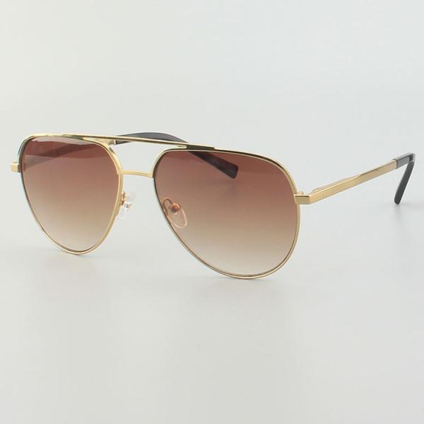 Unisex Polarized Lens Double Bridges Metal Frame Sunglasses