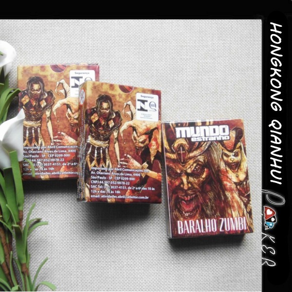 CUSTOM DESIGN PLAYING CARDS MUNDO ESTRANHO BARALHO ZUMBI CARD GAMES FOR BRAZIL MARKET