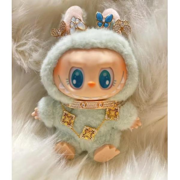 Sparkling Labubu Diamond Jewelry Lab Grown Diamond Ring Necklace Fine Jewelry