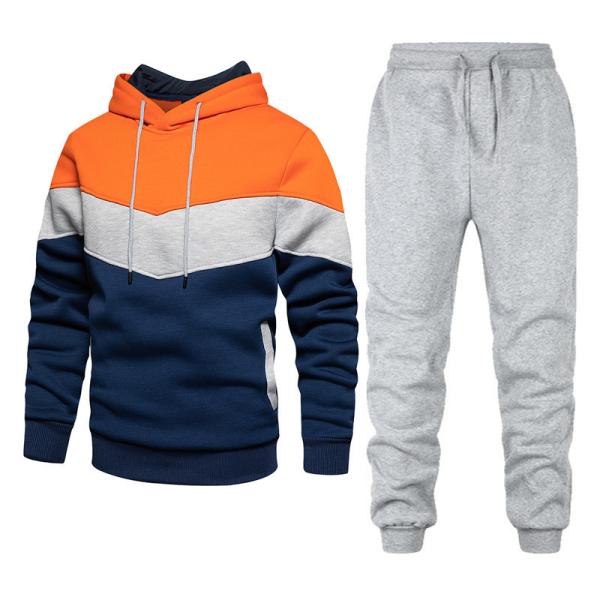 Adults Unisex Hoodies 100% Cotton Sweatshirt And Sweatpants Set Solid Thick Hoodie