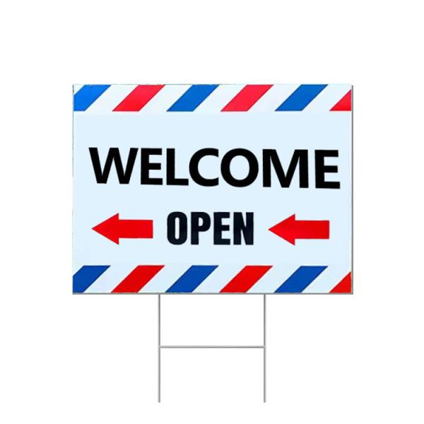 Cutting Service Toowin 18X24inches Corrugated Handheld Sign for Political Yard Signs