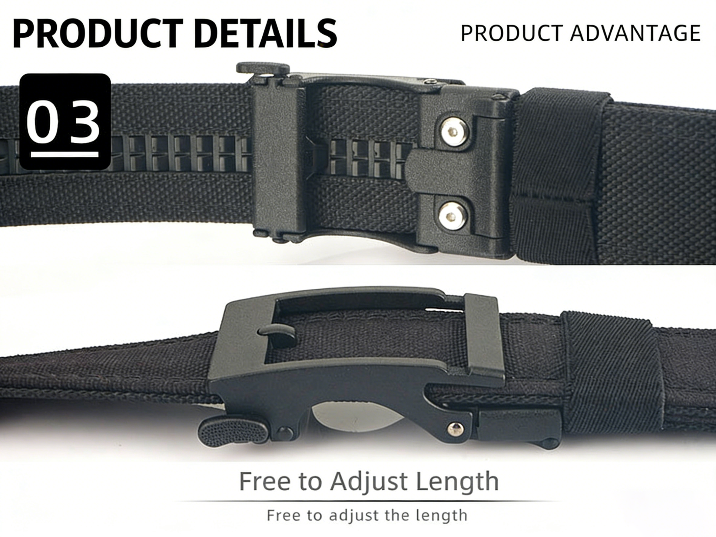 DANSKY Belt Ratchet Golf Canvas Tactical Belt for Men Adjustable Webbing with Ratcheting Buckle