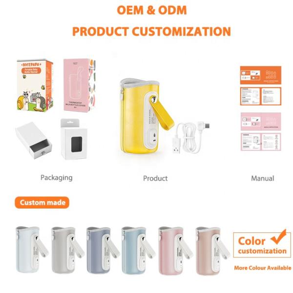 USB Portable Electric Milk Bottle Warmer Insulated Thermostat Sleeve Cover  For Car Travel Perfect on the Go