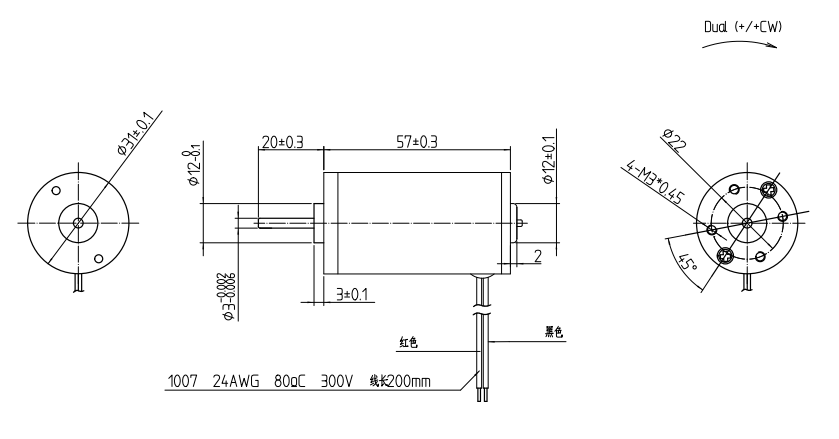 FT-31ZY High Torque Electric DC Motor 2000RPM-22000RPM DC Tube Motor