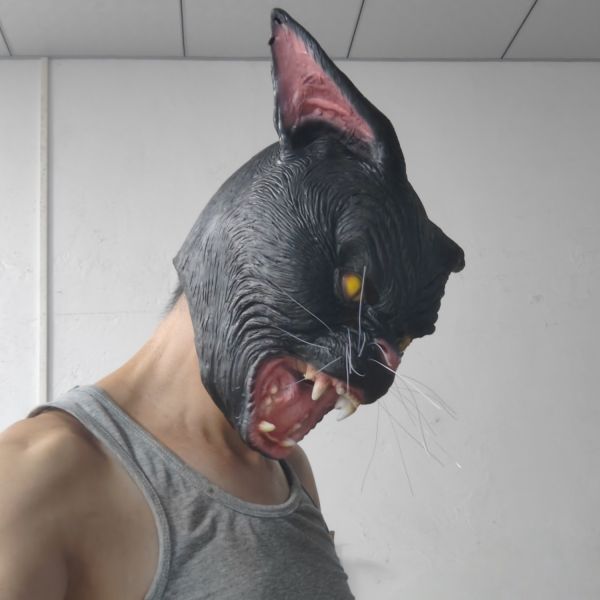 Latex Material Halloween Mask with One Size Fit Most for Horror Fantasy Characters