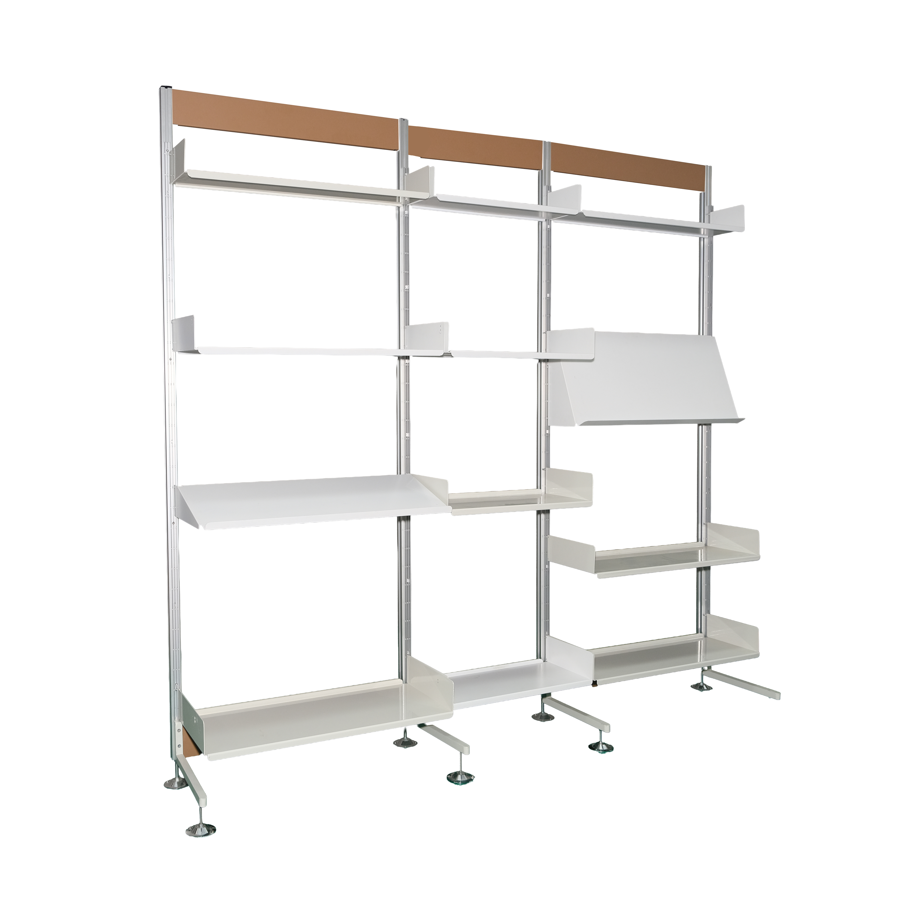 Flexible Detachable Metal Magnetic Height Adjustable Standing Storage Rack for Bookshelves