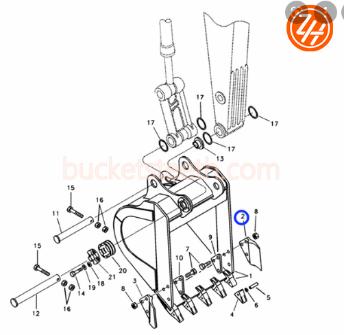 SA1171-00171 HRC52 Excavator Bucket Side Cutter Forging Volvo Excavator Parts